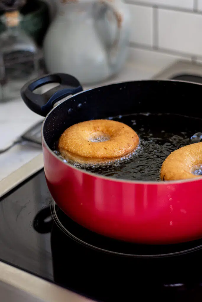 fried sourdough doughnuts