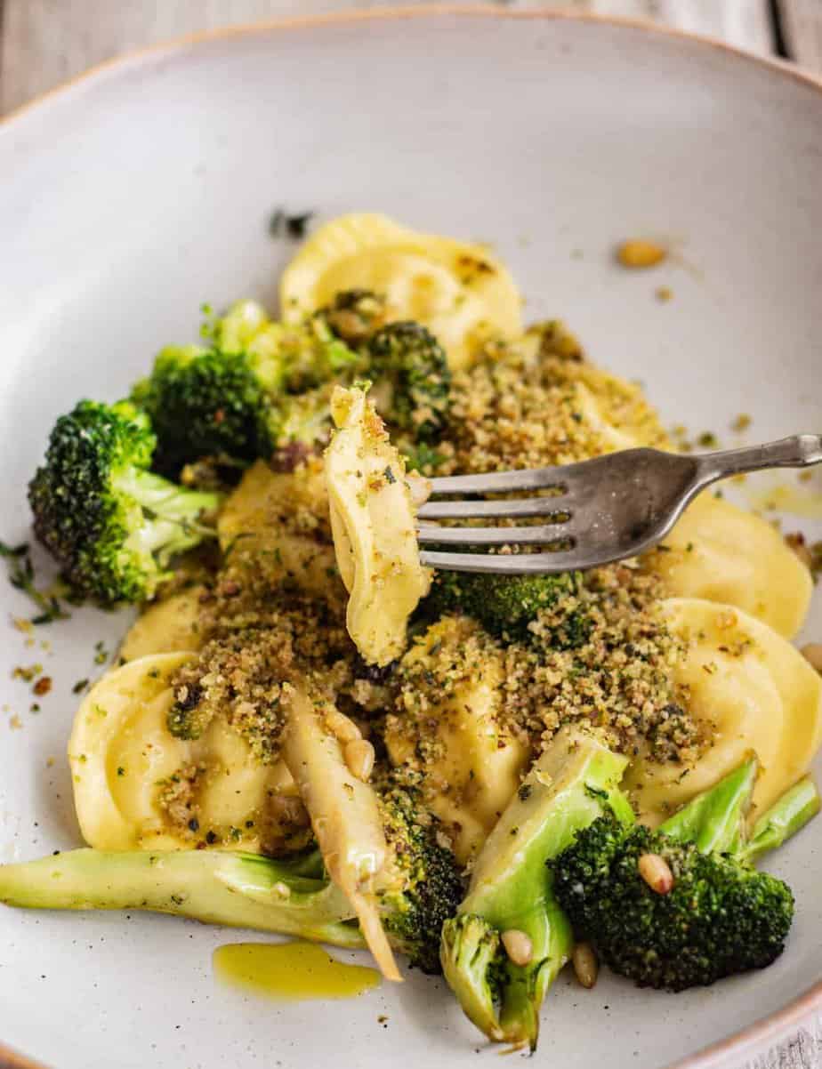 pasta with broccoli.